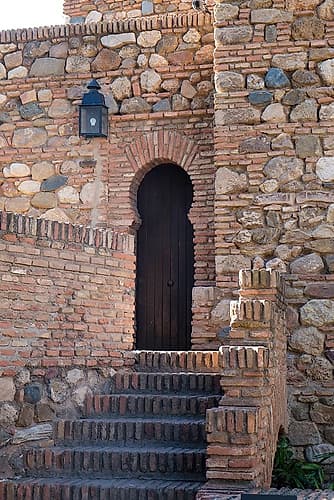 Malaga, Spain. Ancient Alcazaba in Malaga which was built by the Moors. Art Print